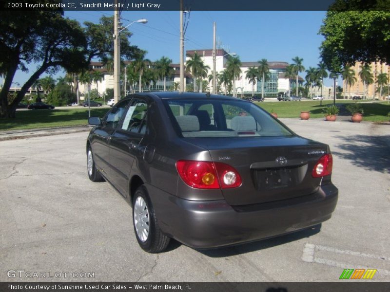 Sandrift Metallic / Light Gray 2003 Toyota Corolla CE