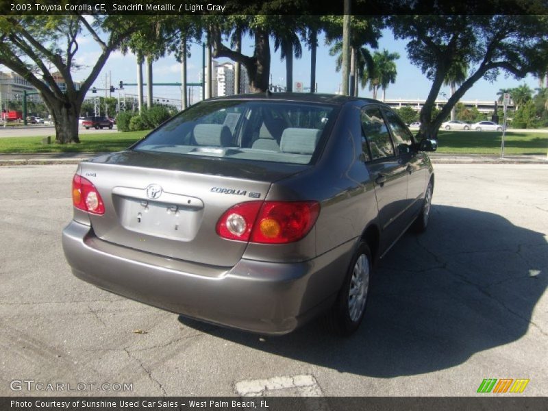 Sandrift Metallic / Light Gray 2003 Toyota Corolla CE