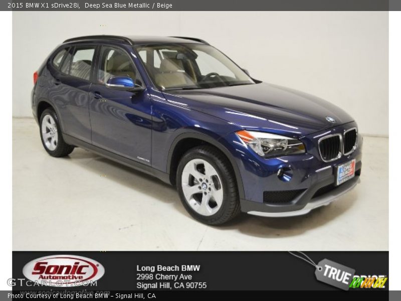 Deep Sea Blue Metallic / Beige 2015 BMW X1 sDrive28i