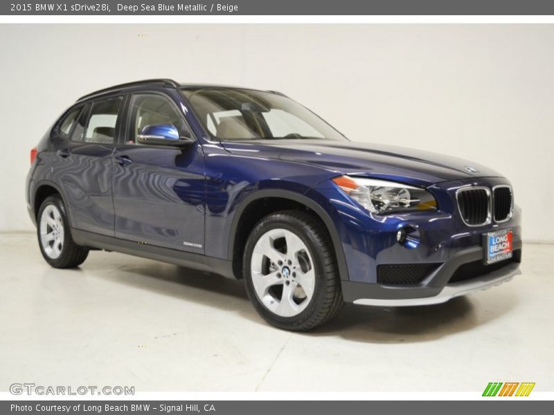 Deep Sea Blue Metallic / Beige 2015 BMW X1 sDrive28i