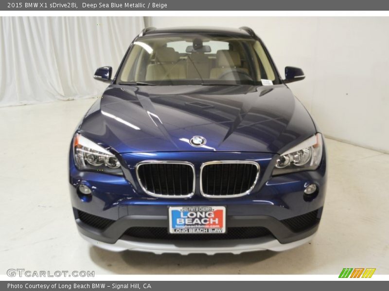 Deep Sea Blue Metallic / Beige 2015 BMW X1 sDrive28i
