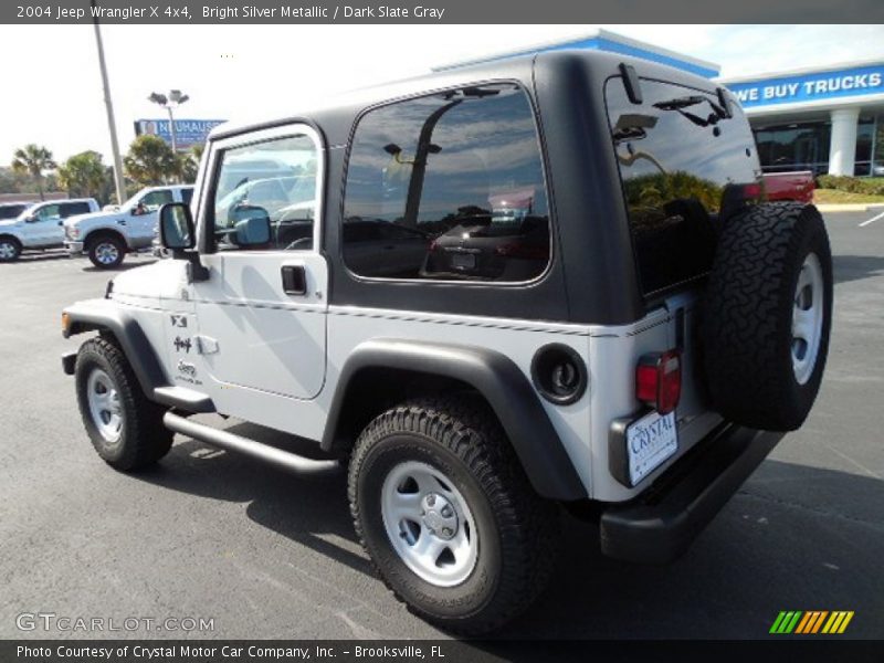 Bright Silver Metallic / Dark Slate Gray 2004 Jeep Wrangler X 4x4