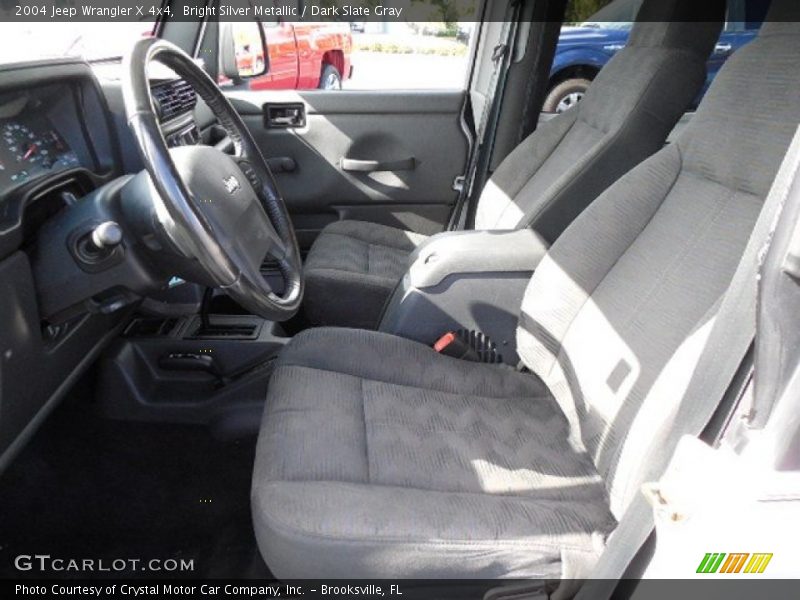 Bright Silver Metallic / Dark Slate Gray 2004 Jeep Wrangler X 4x4