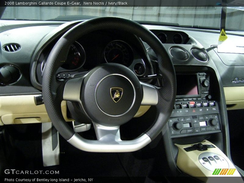 Nero Noctis / Ivory/Black 2008 Lamborghini Gallardo Coupe E-Gear
