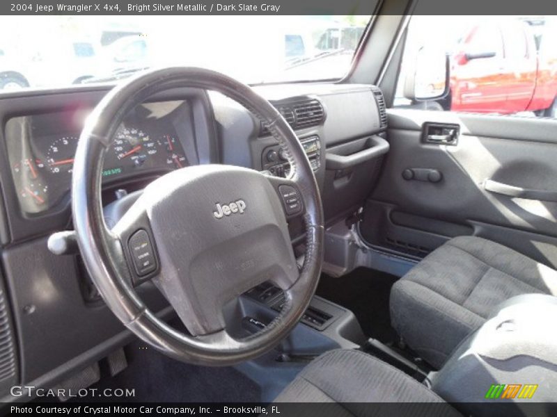 Bright Silver Metallic / Dark Slate Gray 2004 Jeep Wrangler X 4x4