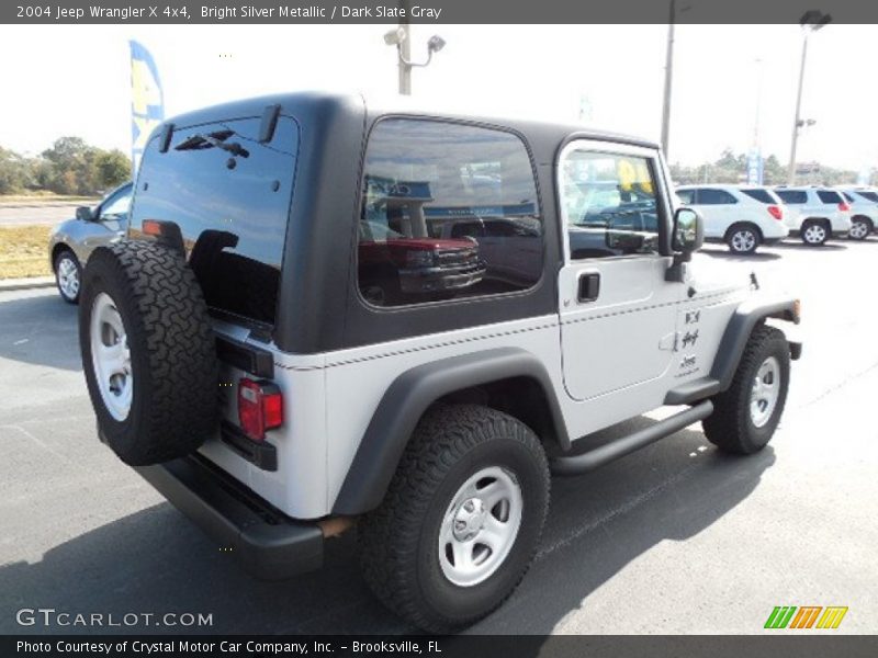 Bright Silver Metallic / Dark Slate Gray 2004 Jeep Wrangler X 4x4