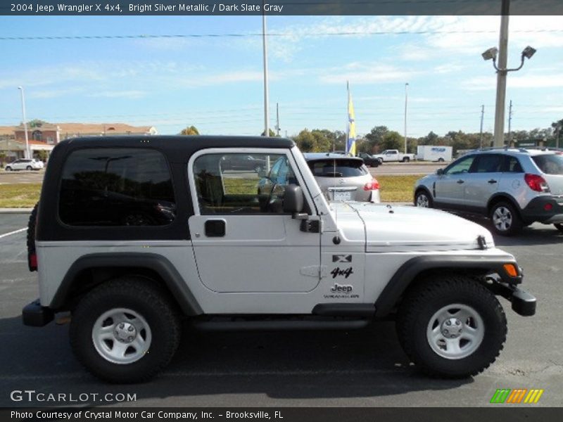 Bright Silver Metallic / Dark Slate Gray 2004 Jeep Wrangler X 4x4