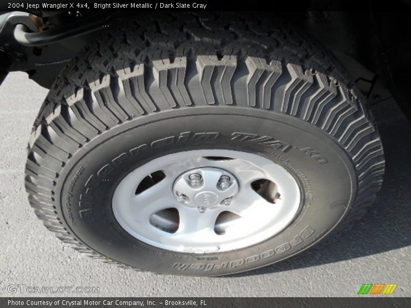 Bright Silver Metallic / Dark Slate Gray 2004 Jeep Wrangler X 4x4