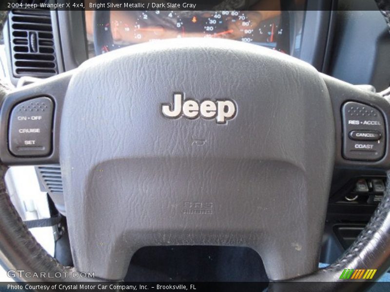 Bright Silver Metallic / Dark Slate Gray 2004 Jeep Wrangler X 4x4