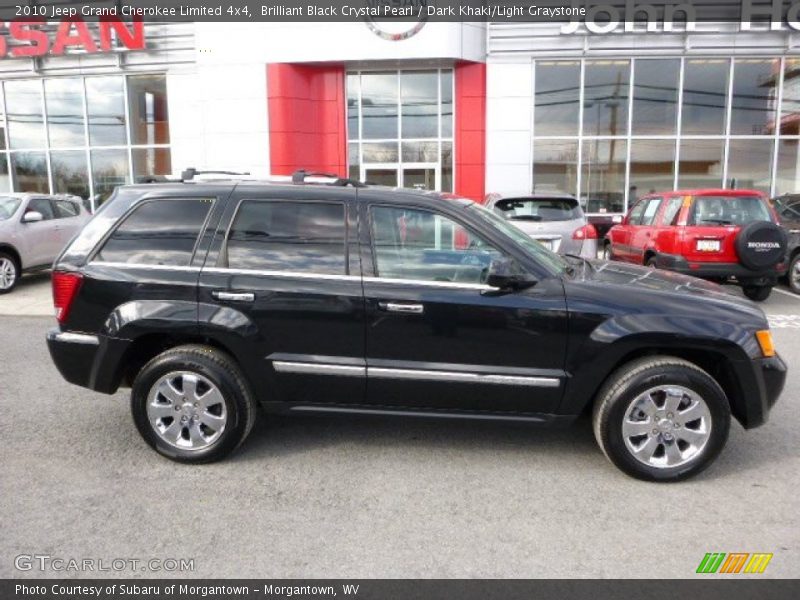 Brilliant Black Crystal Pearl / Dark Khaki/Light Graystone 2010 Jeep Grand Cherokee Limited 4x4