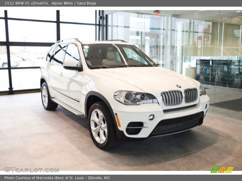 Alpine White / Sand Beige 2012 BMW X5 xDrive50i
