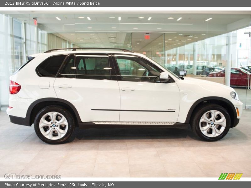 Alpine White / Sand Beige 2012 BMW X5 xDrive50i