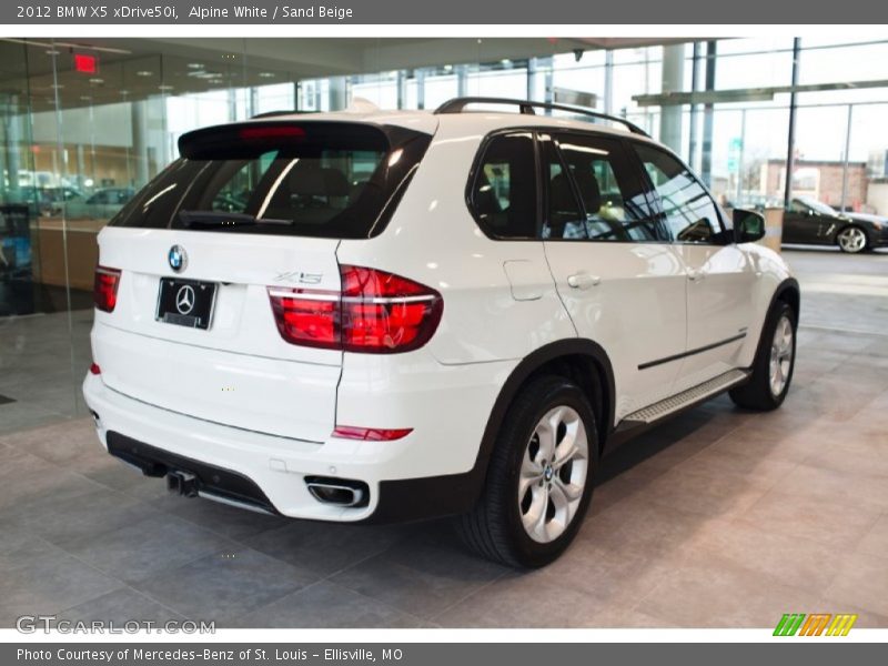 Alpine White / Sand Beige 2012 BMW X5 xDrive50i