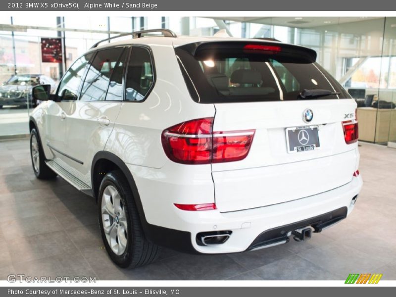Alpine White / Sand Beige 2012 BMW X5 xDrive50i