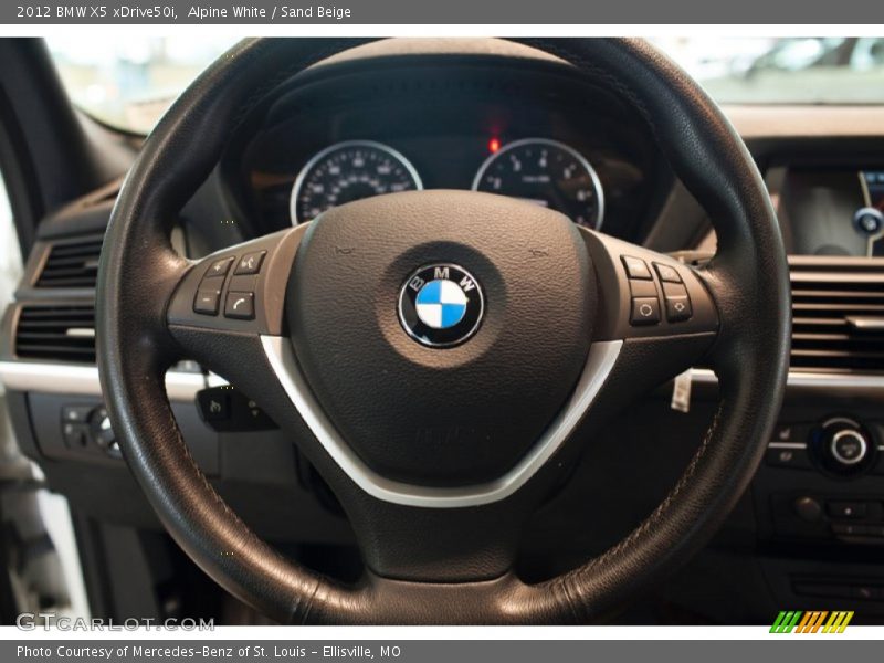 Alpine White / Sand Beige 2012 BMW X5 xDrive50i
