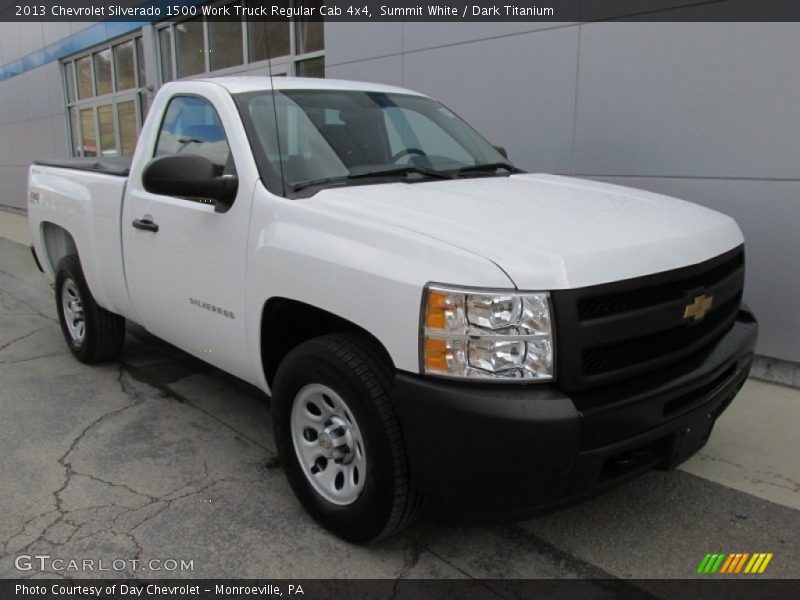 Summit White / Dark Titanium 2013 Chevrolet Silverado 1500 Work Truck Regular Cab 4x4