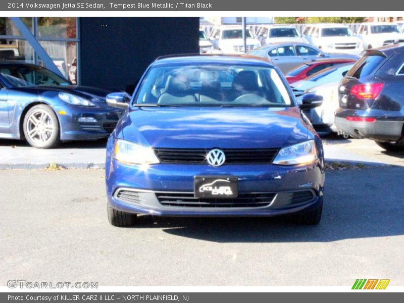 Tempest Blue Metallic / Titan Black 2014 Volkswagen Jetta SE Sedan