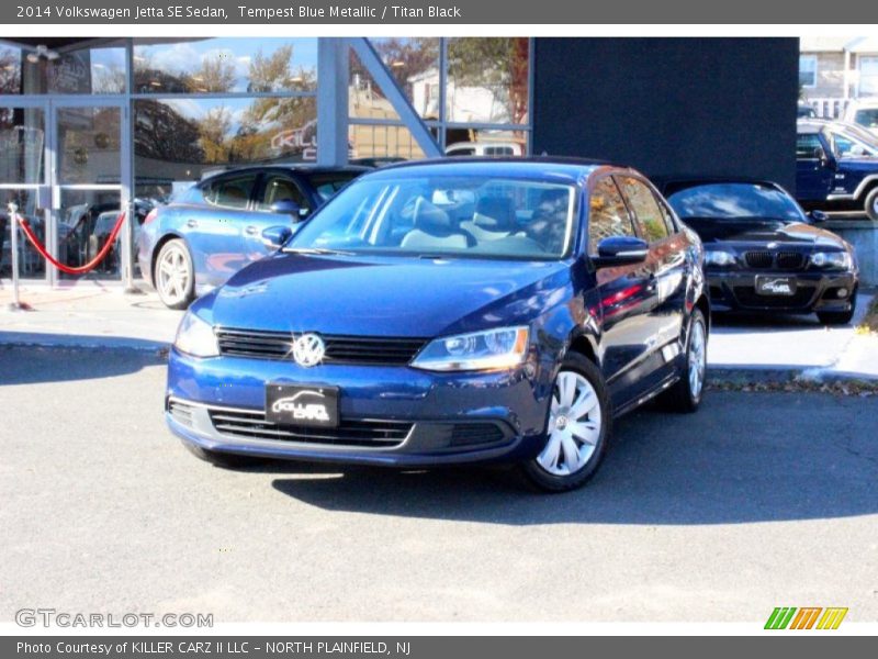Tempest Blue Metallic / Titan Black 2014 Volkswagen Jetta SE Sedan