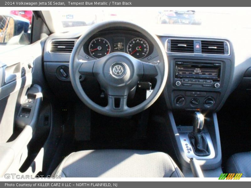Tempest Blue Metallic / Titan Black 2014 Volkswagen Jetta SE Sedan