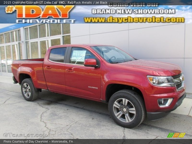 Red Rock Metallic / Jet Black 2015 Chevrolet Colorado LT Crew Cab 4WD