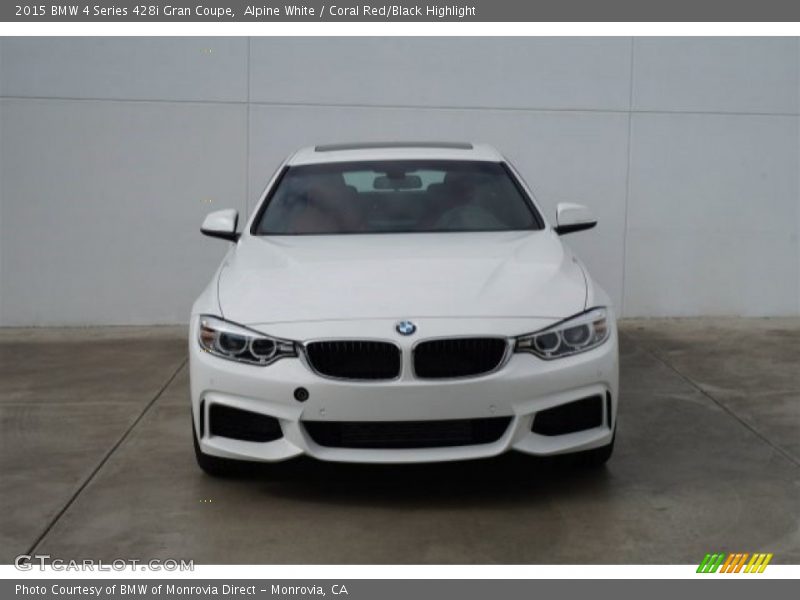 Alpine White / Coral Red/Black Highlight 2015 BMW 4 Series 428i Gran Coupe