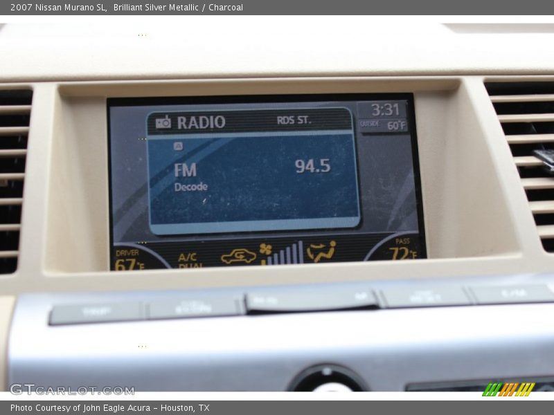Brilliant Silver Metallic / Charcoal 2007 Nissan Murano SL