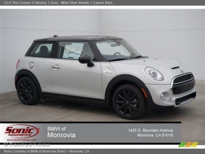 White Silver Metallic / Carbon Black 2015 Mini Cooper S Hardtop 2 Door