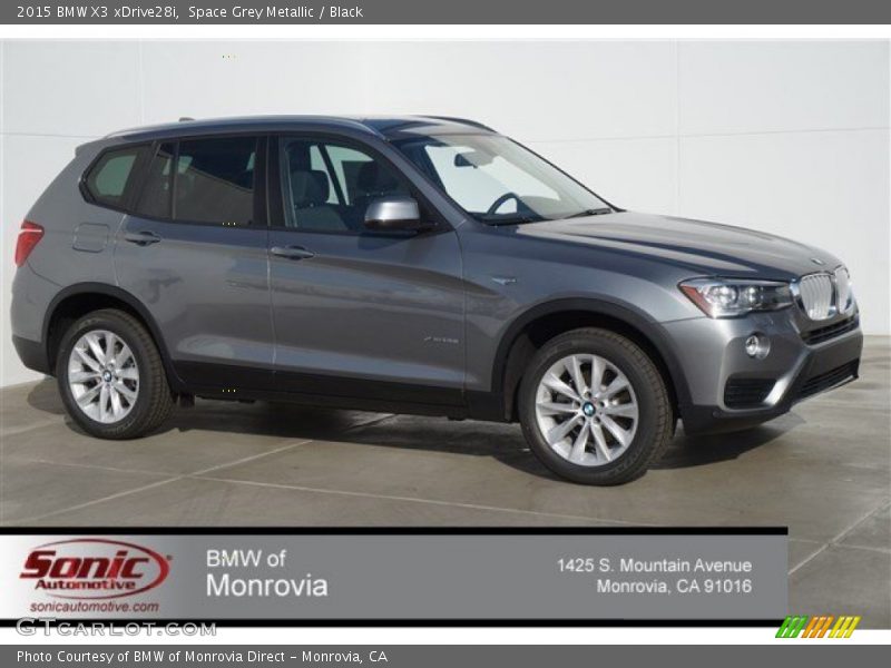 Space Grey Metallic / Black 2015 BMW X3 xDrive28i