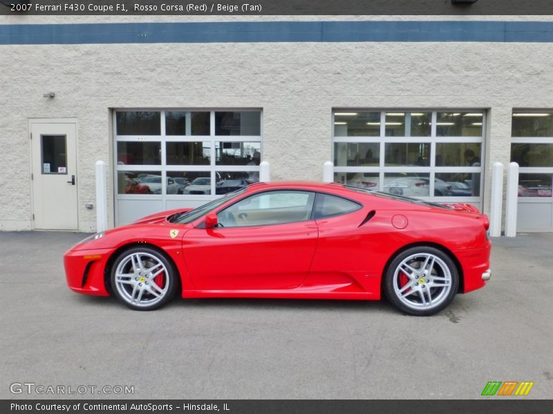 Rosso Corsa (Red) / Beige (Tan) 2007 Ferrari F430 Coupe F1