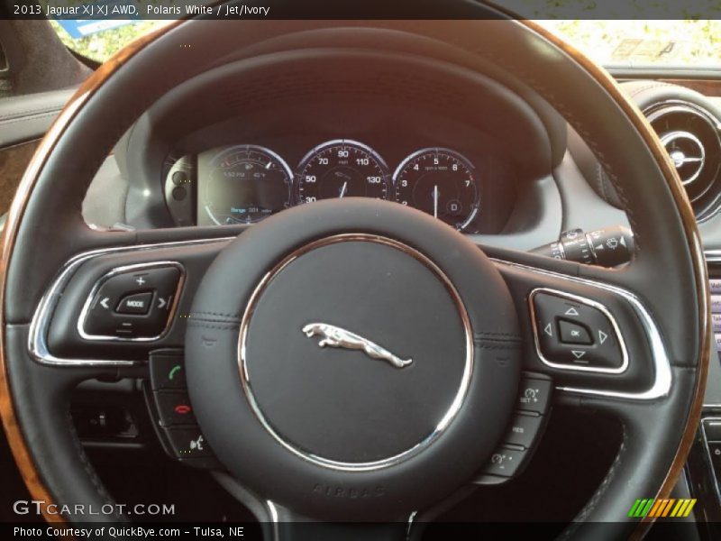Polaris White / Jet/Ivory 2013 Jaguar XJ XJ AWD