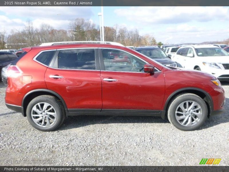 Cayenne Red / Almond 2015 Nissan Rogue SL AWD