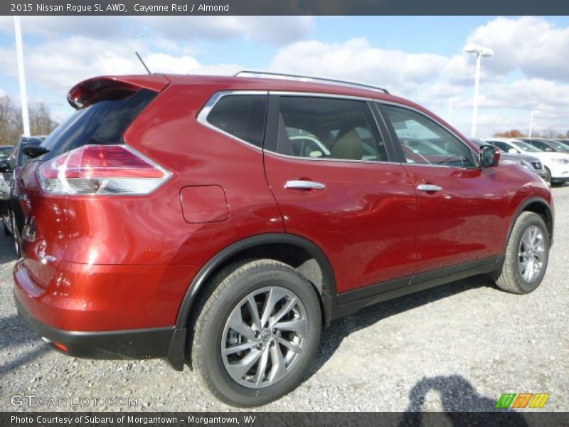 Cayenne Red / Almond 2015 Nissan Rogue SL AWD