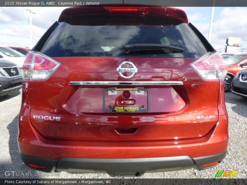 Cayenne Red / Almond 2015 Nissan Rogue SL AWD