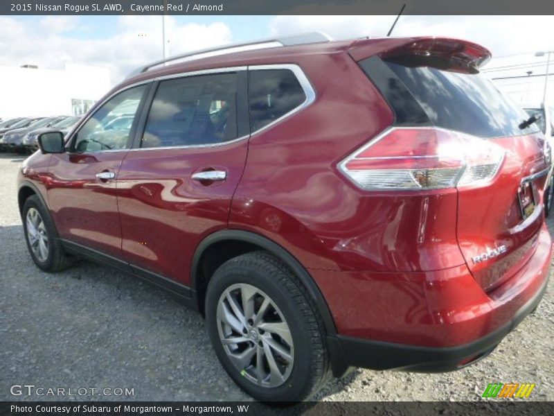 Cayenne Red / Almond 2015 Nissan Rogue SL AWD