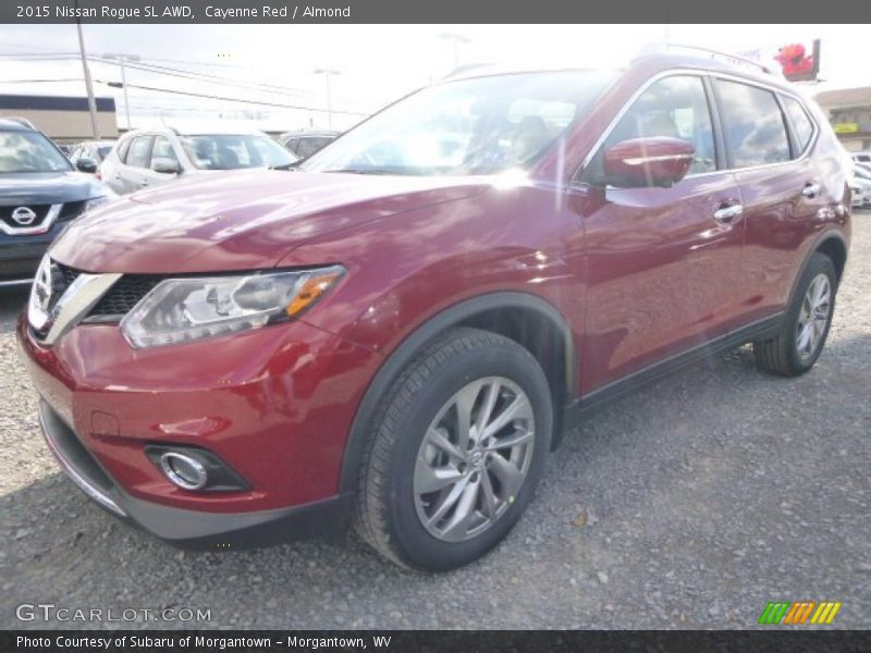 Cayenne Red / Almond 2015 Nissan Rogue SL AWD
