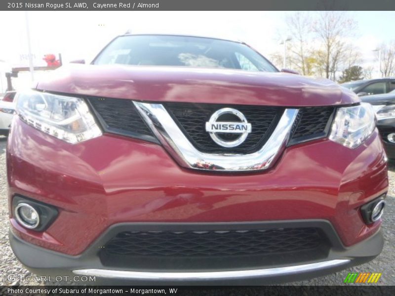 Cayenne Red / Almond 2015 Nissan Rogue SL AWD