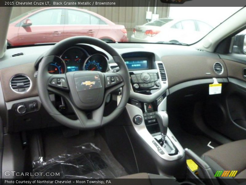 Black Granite Metallic / Brownstone 2015 Chevrolet Cruze LT