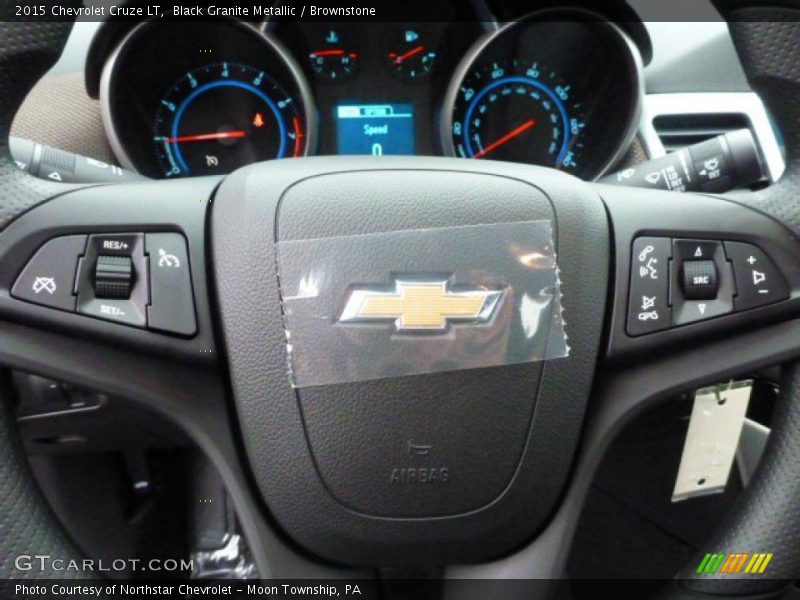 Black Granite Metallic / Brownstone 2015 Chevrolet Cruze LT