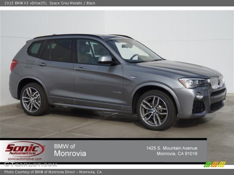 Space Grey Metallic / Black 2015 BMW X3 xDrive35i