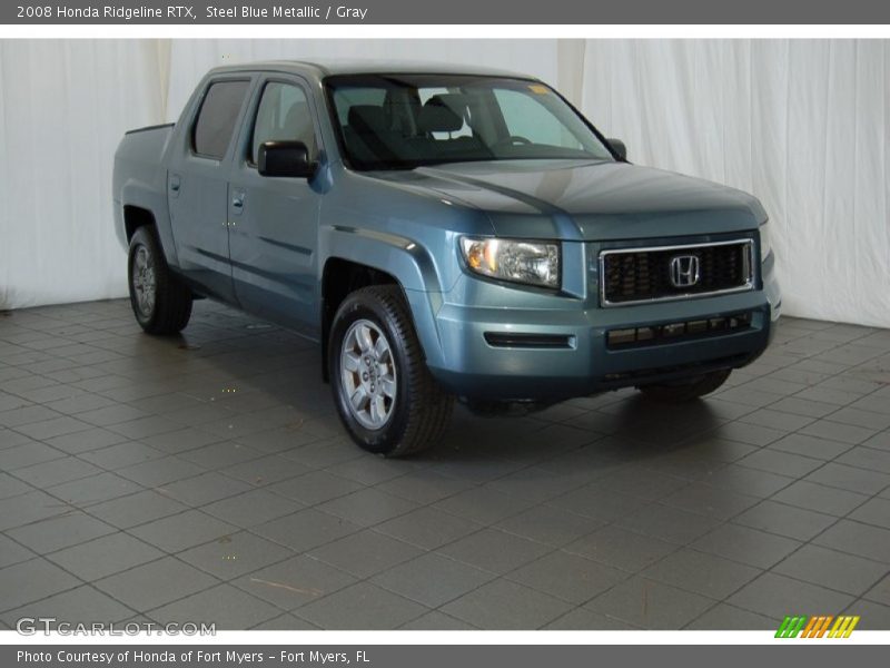 Steel Blue Metallic / Gray 2008 Honda Ridgeline RTX