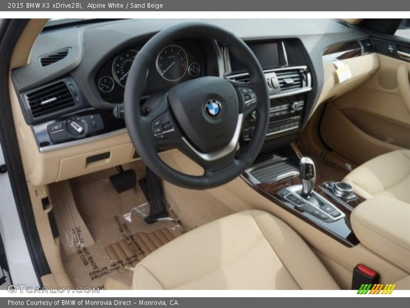 Alpine White / Sand Beige 2015 BMW X3 xDrive28i