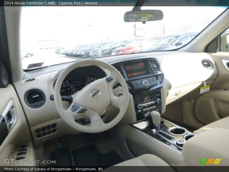 Cayenne Red / Almond 2014 Nissan Pathfinder S AWD