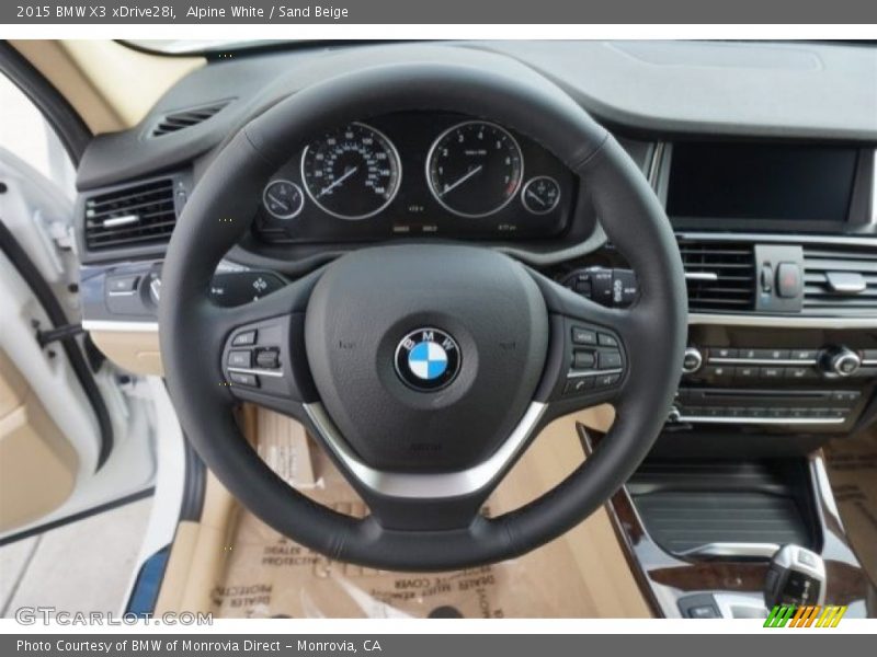 Alpine White / Sand Beige 2015 BMW X3 xDrive28i