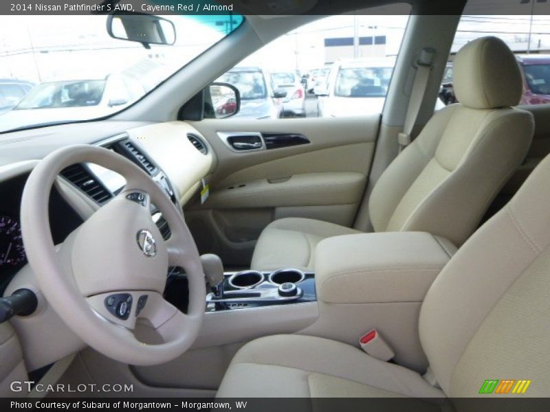 Cayenne Red / Almond 2014 Nissan Pathfinder S AWD