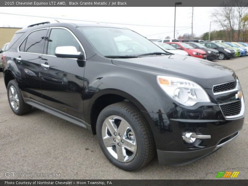 Black Granite Metallic / Jet Black 2015 Chevrolet Equinox LTZ AWD