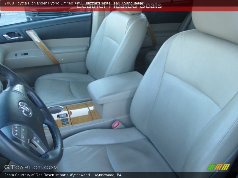 Blizzard White Pearl / Sand Beige 2008 Toyota Highlander Hybrid Limited 4WD