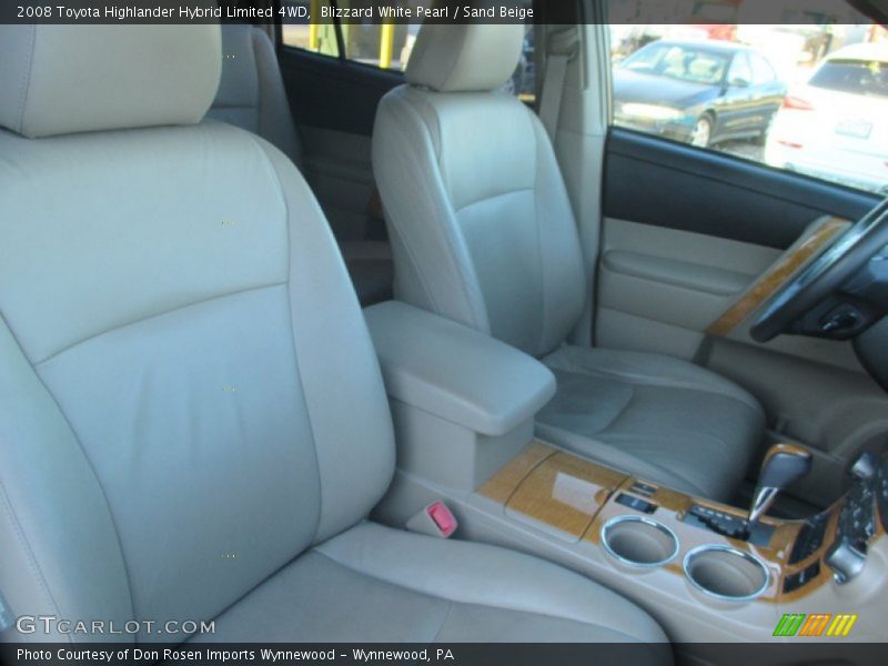 Blizzard White Pearl / Sand Beige 2008 Toyota Highlander Hybrid Limited 4WD