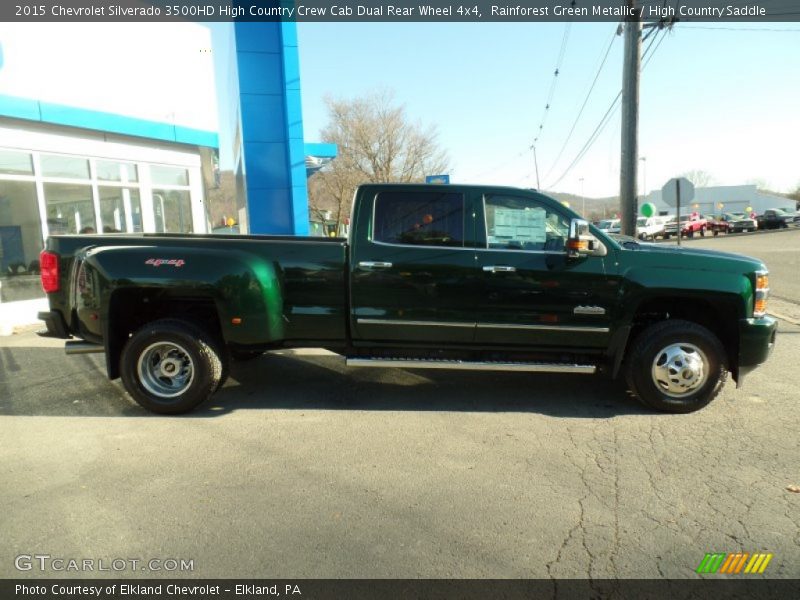 2015 Silverado 3500HD High Country Crew Cab Dual Rear Wheel 4x4 Rainforest Green Metallic