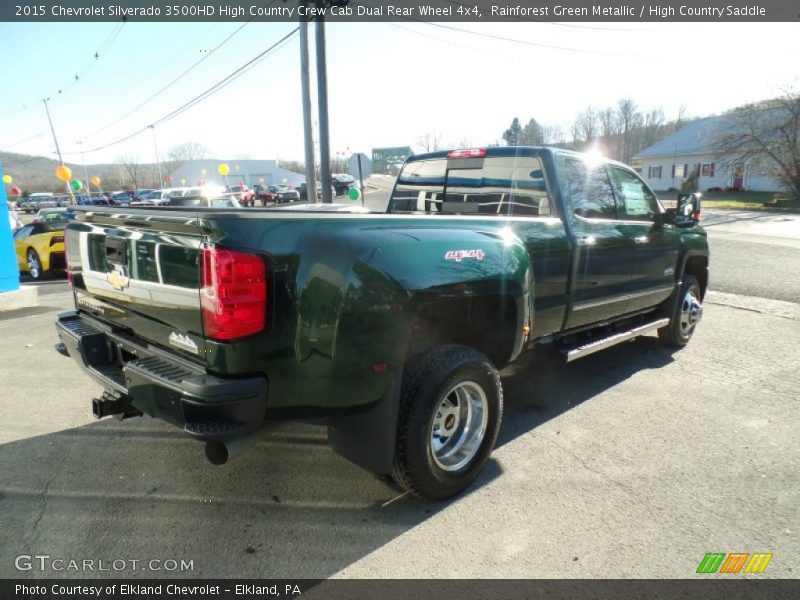 Rainforest Green Metallic / High Country Saddle 2015 Chevrolet Silverado 3500HD High Country Crew Cab Dual Rear Wheel 4x4