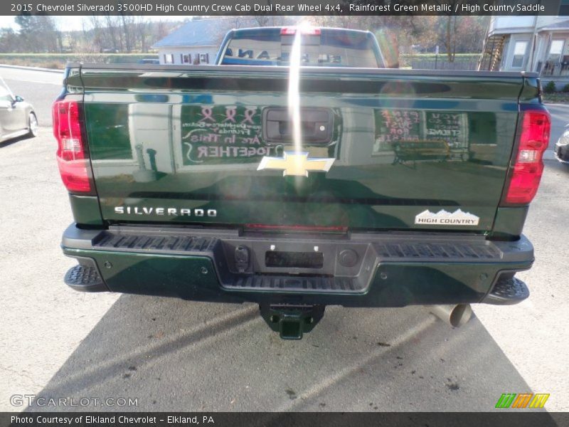 Rainforest Green Metallic / High Country Saddle 2015 Chevrolet Silverado 3500HD High Country Crew Cab Dual Rear Wheel 4x4